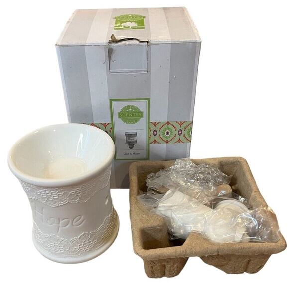 Scentsy Lace & Hope Wall Plug In Wax Warmer - Retired - New in Box - Picture 3 of 9